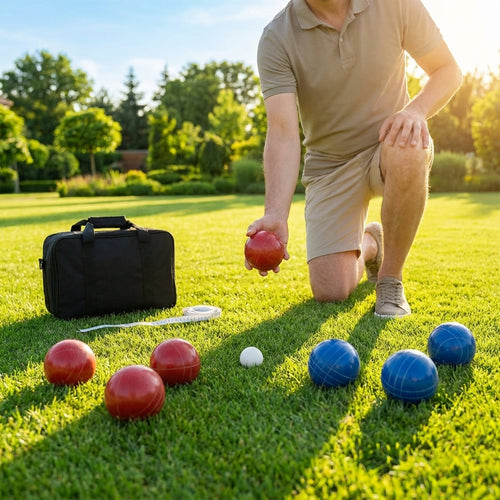 Bocce Set – Standard Size – Durable Resin – Outdoor Recreation