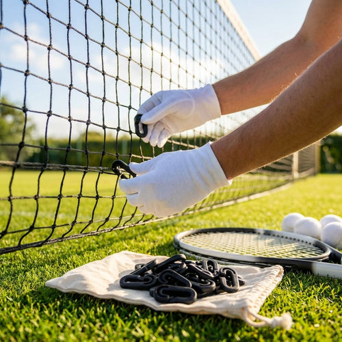 Tennis Net Clips – Black – Durable Plastic – Outdoor Use