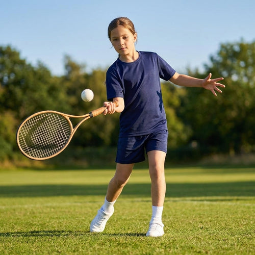 Junior Tennis Shirt – 5 Sizes – Lightweight Polyester – Sportswear