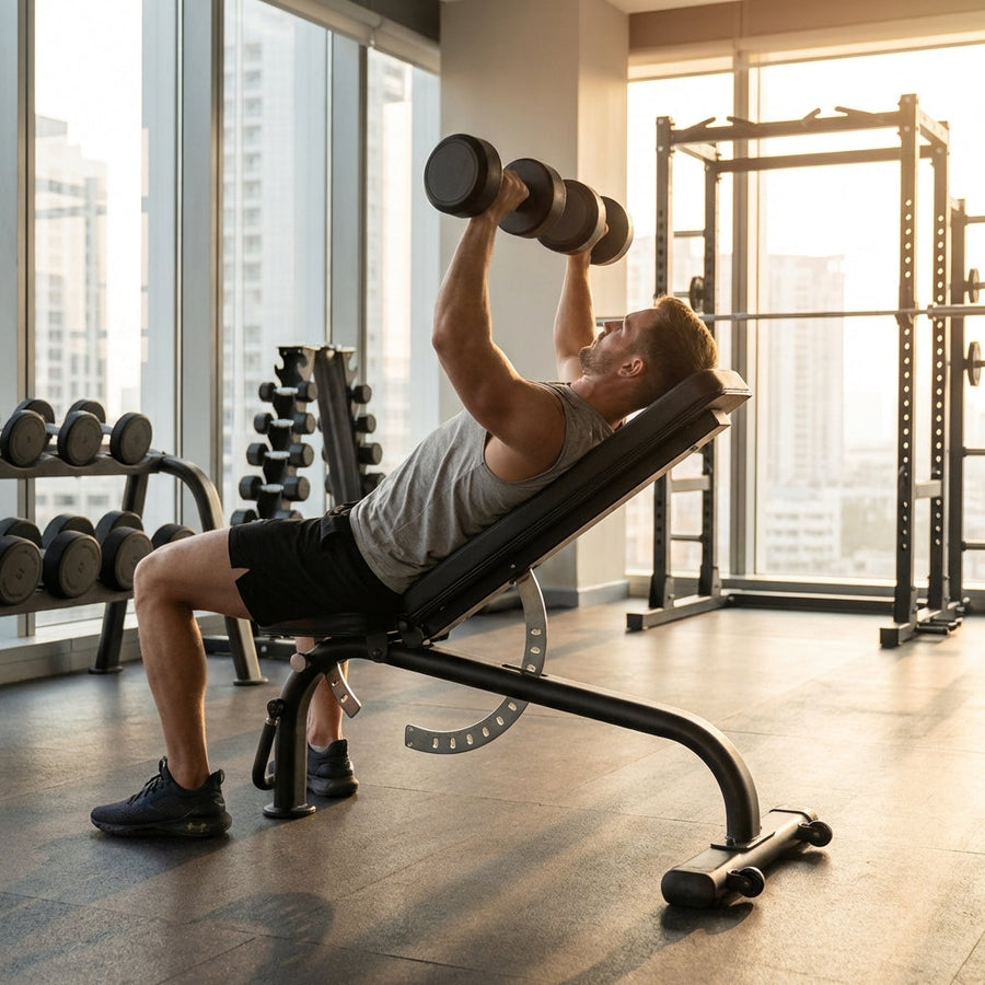 Adjustable Weight Bench – Black – Steel – Commercial Use