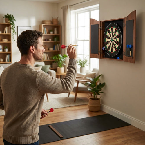 Wall Mounted Darts Bundle – Rubber Mat – Home & Club Use