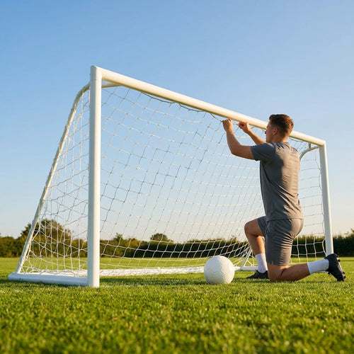 Football Goal Nets – 8ft x 4ft White – HDPE Material – Football Clubs & Schools