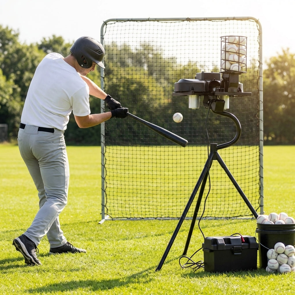 Baseball Pitching Machine with Steel Frame for Training - product detail
