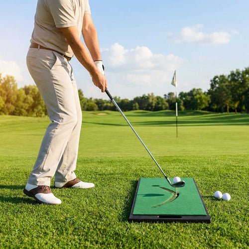Golf Swing Mat – 34cm x 66cm – Nylon and TPR – Indoor/Outdoor