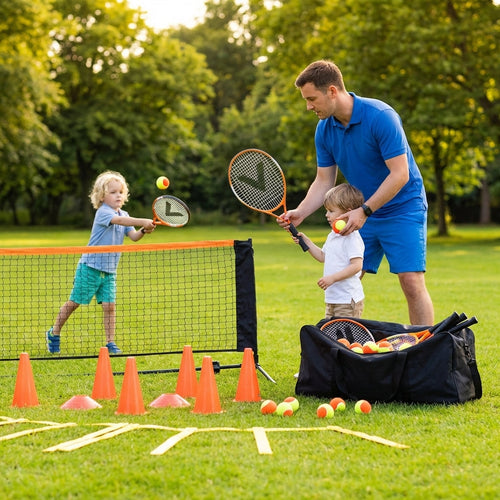 Mini Tennis Set – Multi-Size & Multi-Colour – Aluminium & Foam – Coaching & Schools