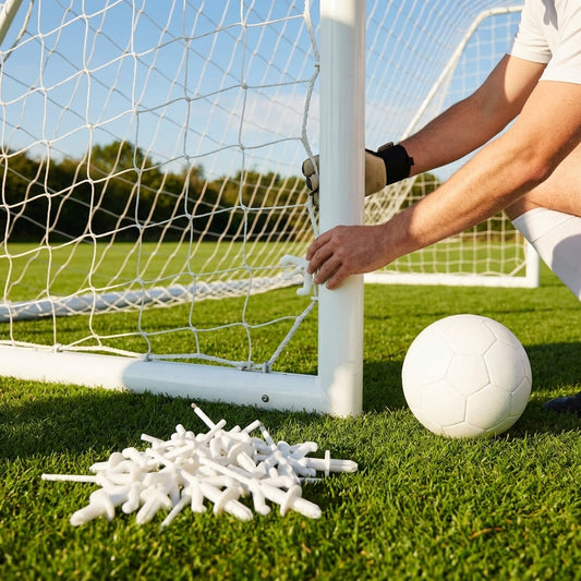 Arrow net hooks for football goals, available in 20 and 40 pack - product detail