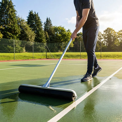 Tennis Court Roller Squeegee – Black – PU Foam – Sports Courts