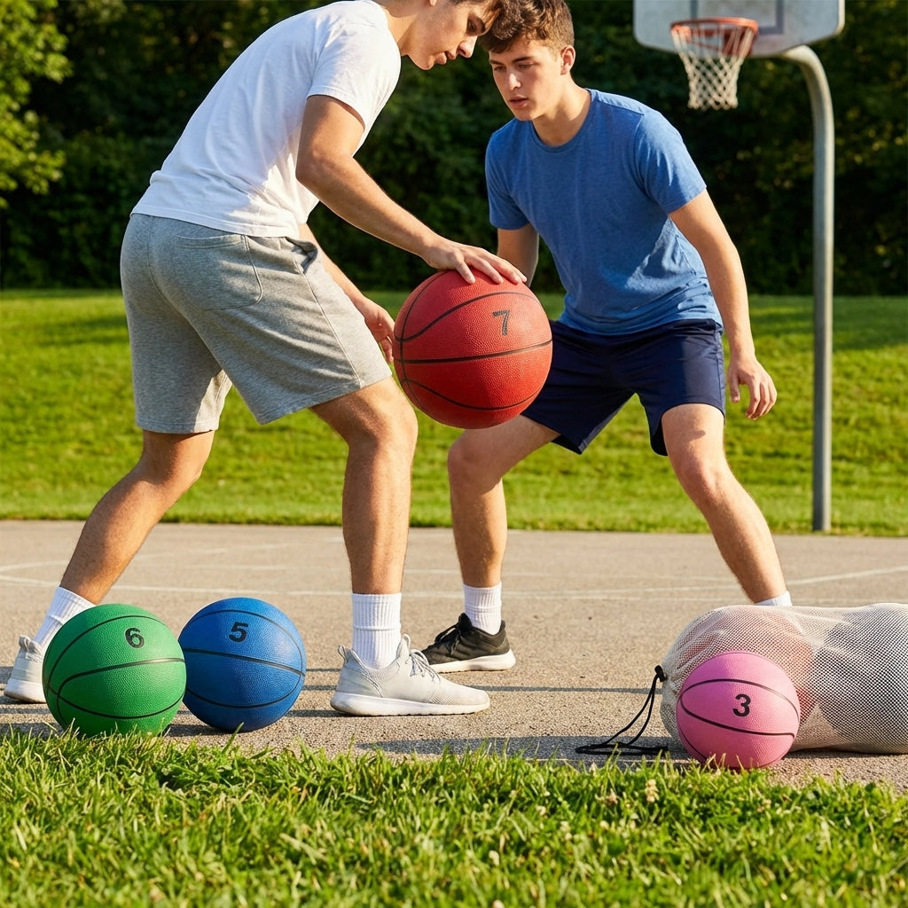 Rubber Basketball in multiple sizes for versatile play - product detail
