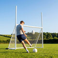 Combination football and rugby goal, 8ft x 5ft, durable PVC for garden use - product detail