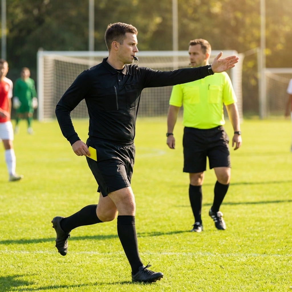 Football referee shirt with premium fabric for sports officials - product detail
