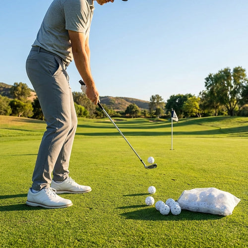 Plastic Practice Golf Balls – White – Air Vented for Safe Practice – Indoor/Outdoor