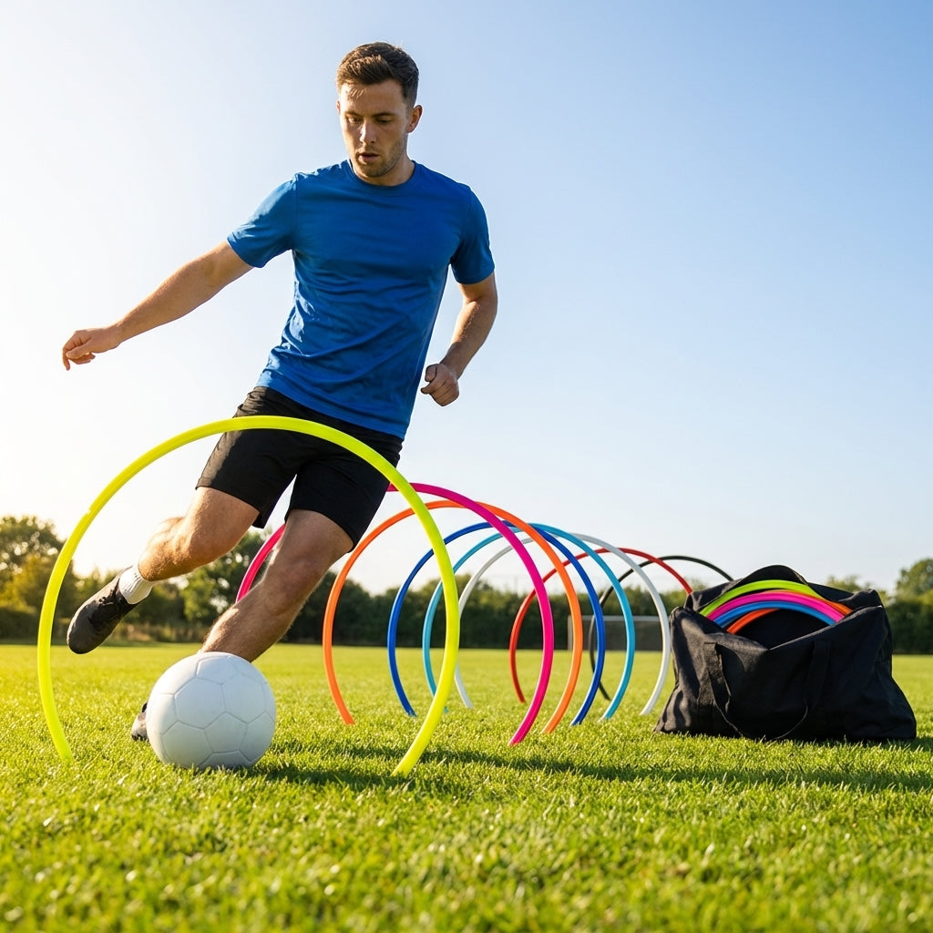 Football Training Passing Arcs, Fluorescent Yellow, High Tensile Plastic - product detail
