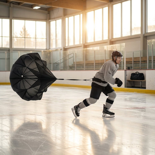 Ice Hockey Speed Chute – Black & White – Polyester – Training Sessions