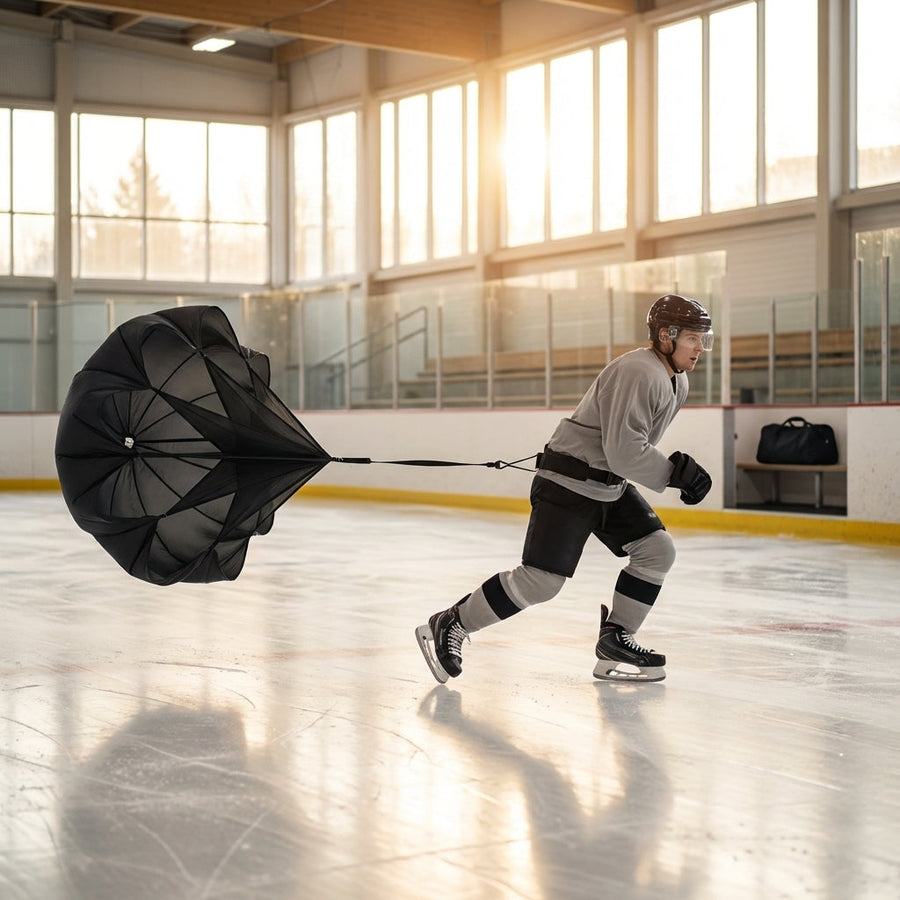Ice Hockey Speed Chute – Black & White – Polyester – Training Sessions