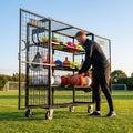 Sports Equipment Storage Cabinet in black steel for schools and clubs - product detail