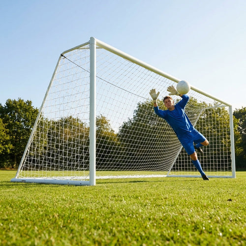 Steel Football Goal – 18.5ft x 6.5ft – Galvanised Steel – Outdoor Use