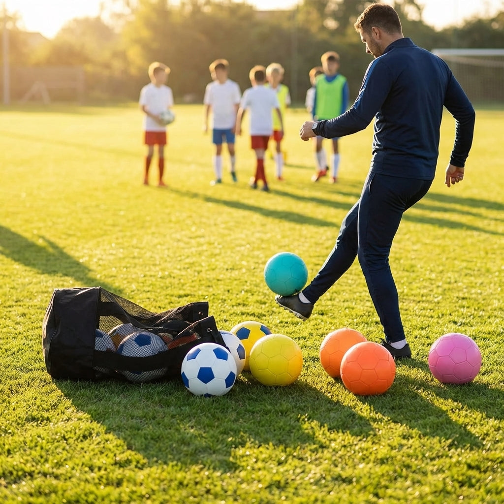Training football in multiple sizes and colours with TPU and EVA foam - product detail