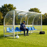 Fixed Team Shelter – 4/8 Seat – Aluminium & Polycarbonate – Sports Facilities