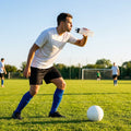 Hygienic water bottle with contactless nozzle for sports use