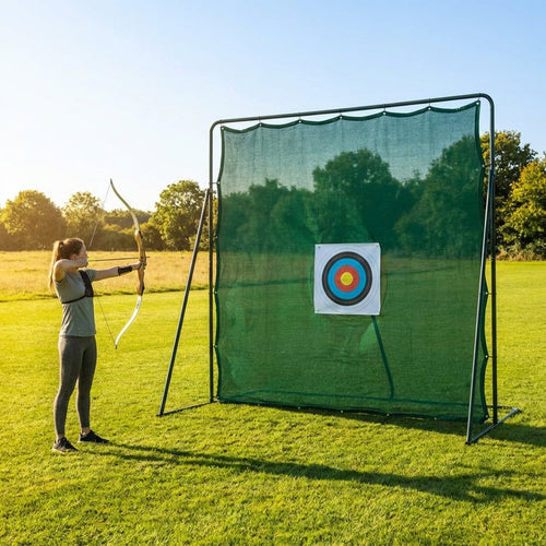 Archery Netting Stop System – 10ft to 50ft – Steel & Polyester – Indoor/Outdoor