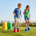 Kids bucket stilts in vibrant colours for indoor and outdoor play - product detail