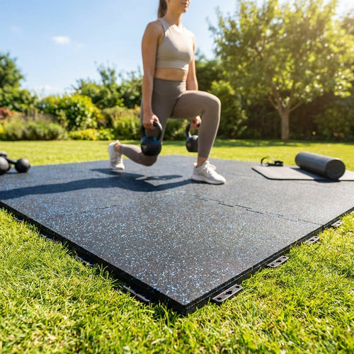 Rubber Gym Flooring Mats – 20mm/30mm Black/Grey/Blue – Shock Absorbing – Home & Commercial Gyms