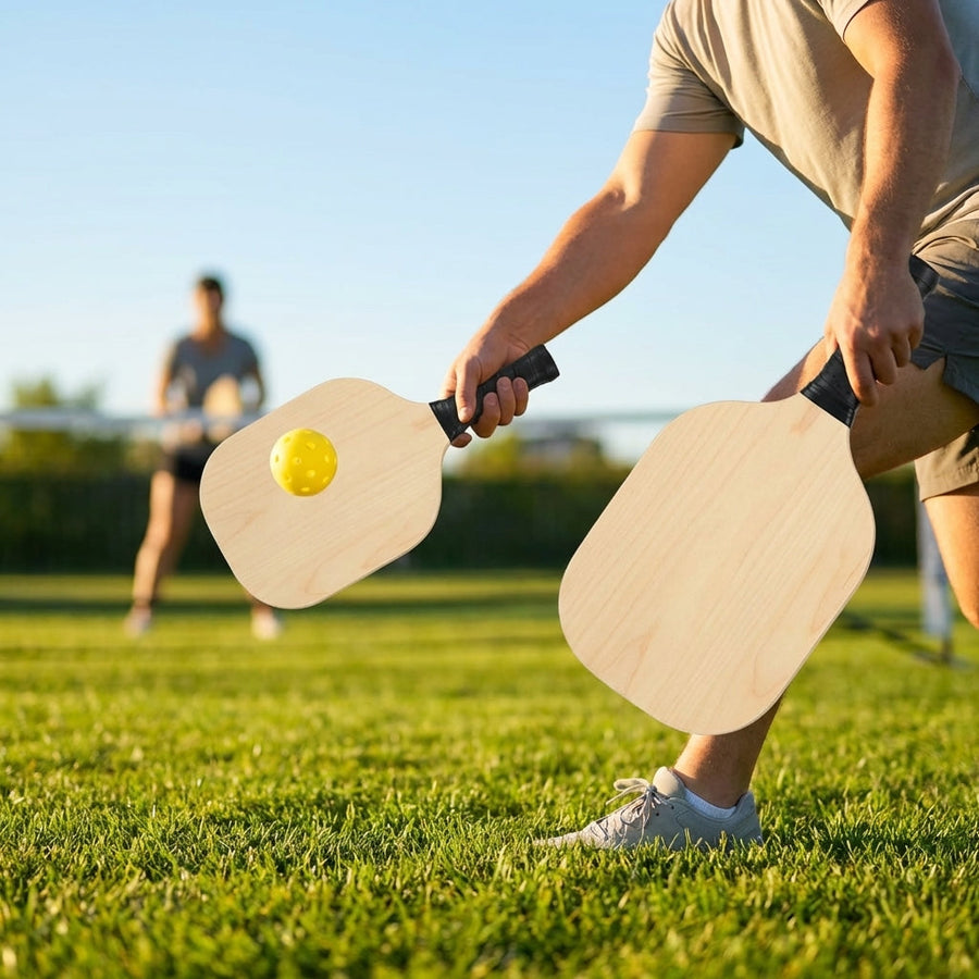 Wooden Pickleball Paddles – 39cm – 7ply Cottonwood – Indoor/Outdoor Play