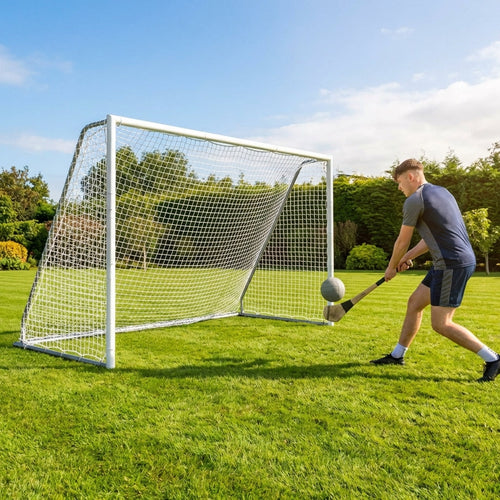 Steel Gaelic Football & Hurling Goal – 8ft x 5ft – Galvanised Steel – Garden Use