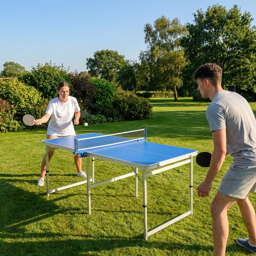 Compact table tennis table with aluminium frame - product detail