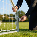 Durable goal locking buttons for football nets