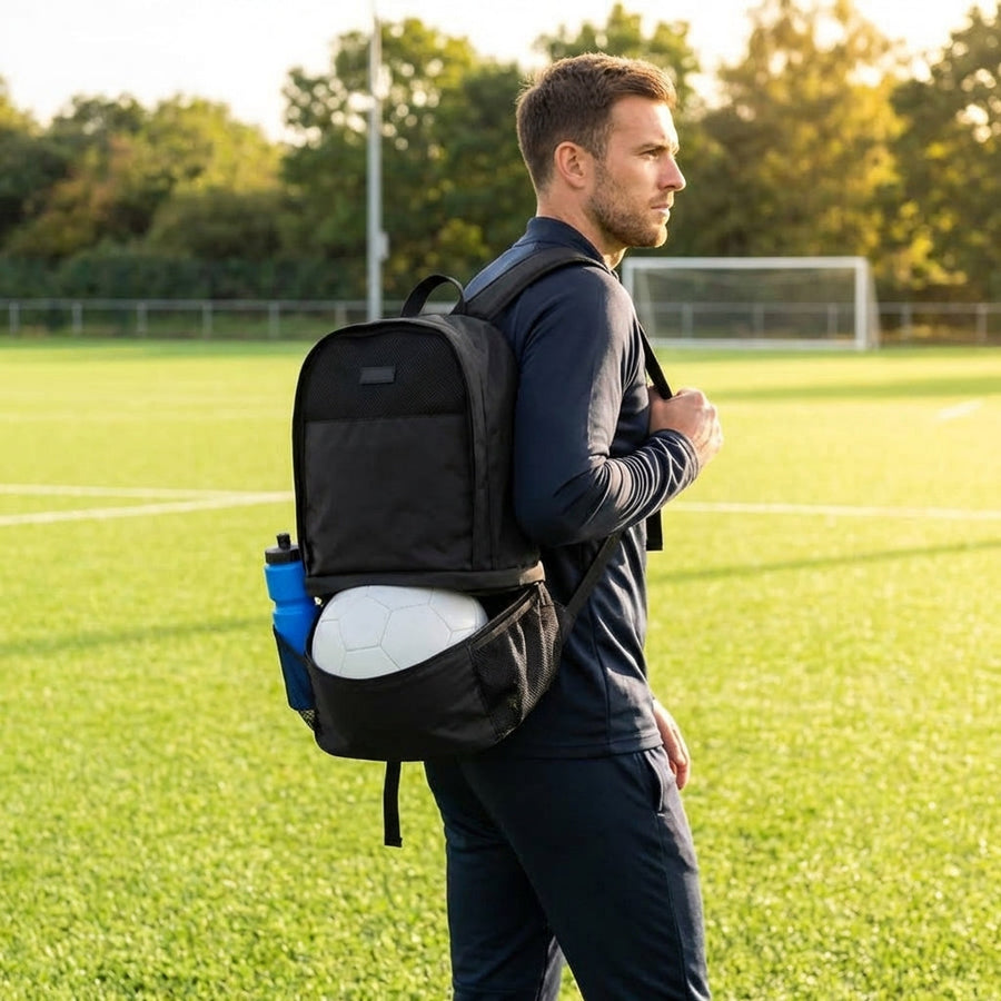 Sports Ball Backpack – 24L Black – 900D Polyester – Outdoor & Indoor Use
