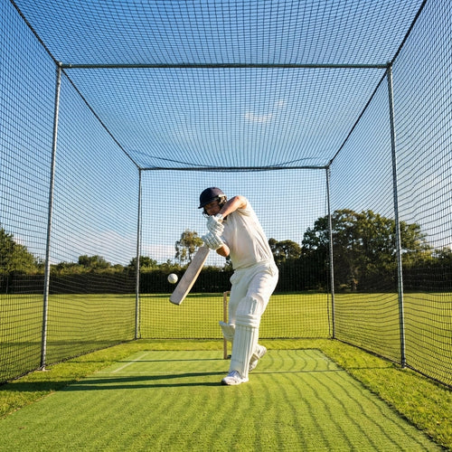 Cricket Batting Enclosure Nets – Custom Size – Heavy-Duty Netting – Sports Facilities