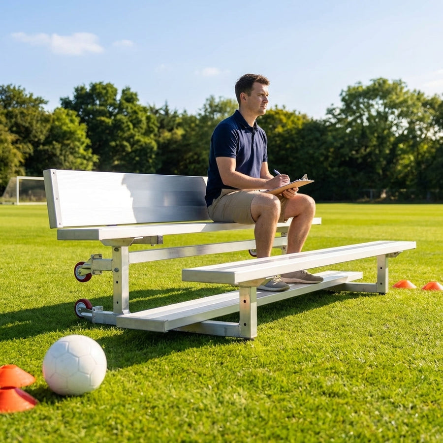 Mobile Bleachers – 2-Tier/3-Tier – Aluminium – Indoor/Outdoor Sports