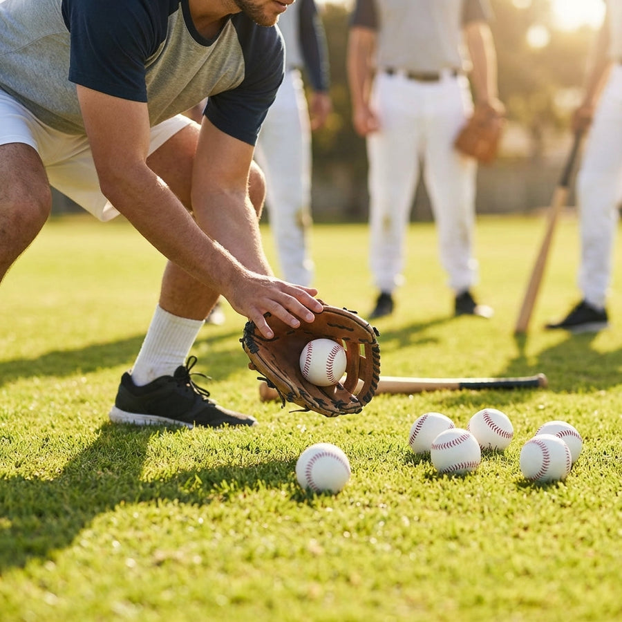 Rounders Match Balls – Pack of 6 – Leather Stitched Seam – Sports Clubs