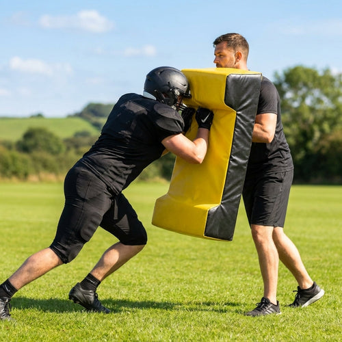 American Football Tackle Shield – Blue/Black – PVC & Foam – Training Aid