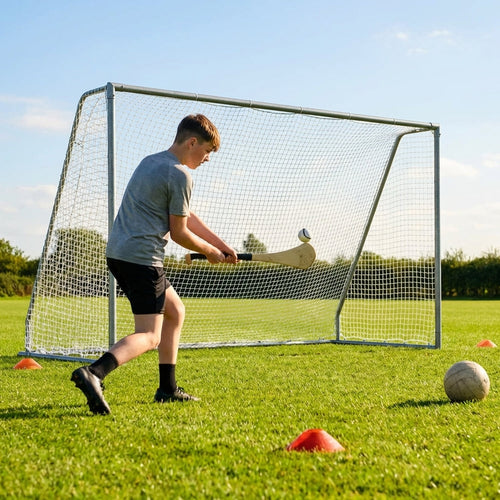 Steel Gaelic Football Goal – 10ft x 6ft – Galvanised Steel – Garden & Club Use