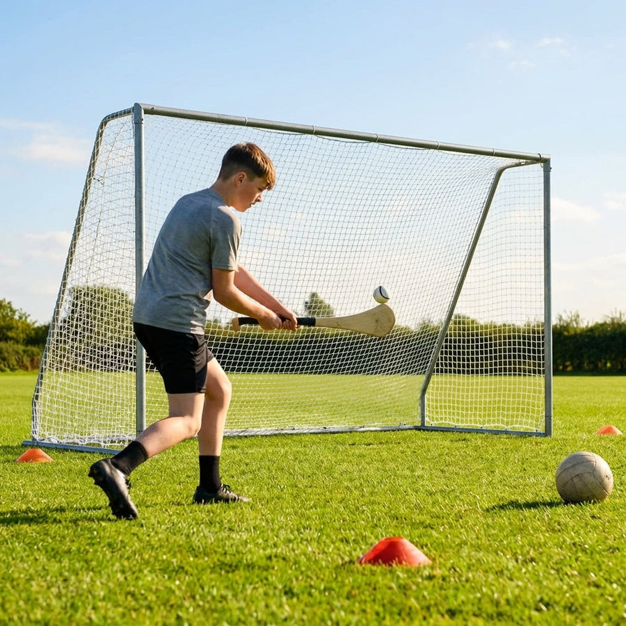 Steel Gaelic Football Goal – 10ft x 6ft – Galvanised Steel – Garden & Club Use