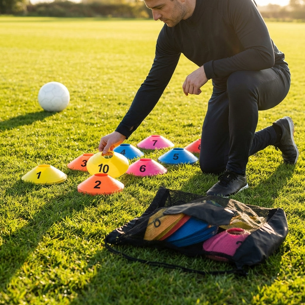 Rubber Flat Disc Markers in multi-colour for training and games - product detail