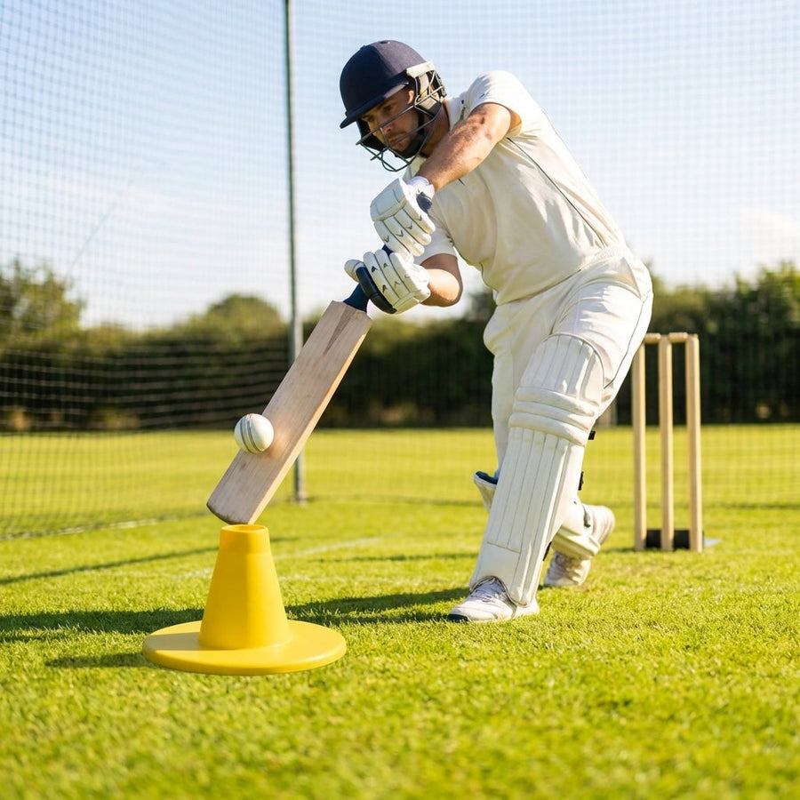 Cricket Batting Tee – Yellow – Soft PVC – Indoor/Outdoor Use
