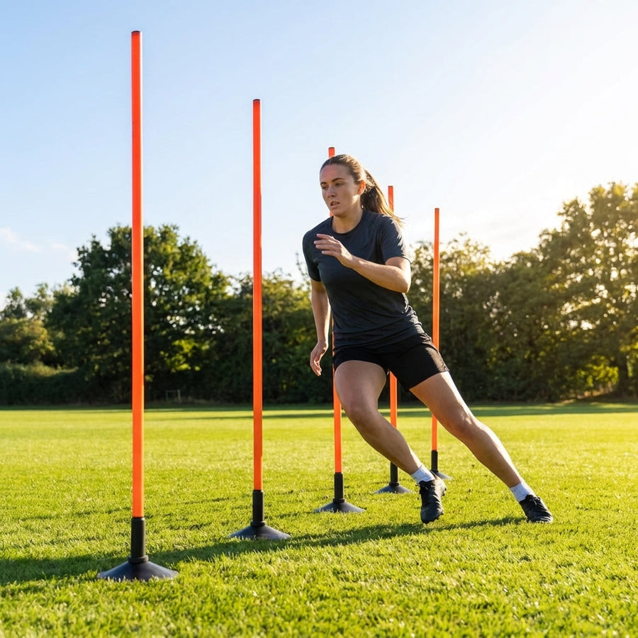 Slalom Training Poles – 3ft/6ft & Multi-Colour – Shatterproof PVC – Sports Club & School Use
