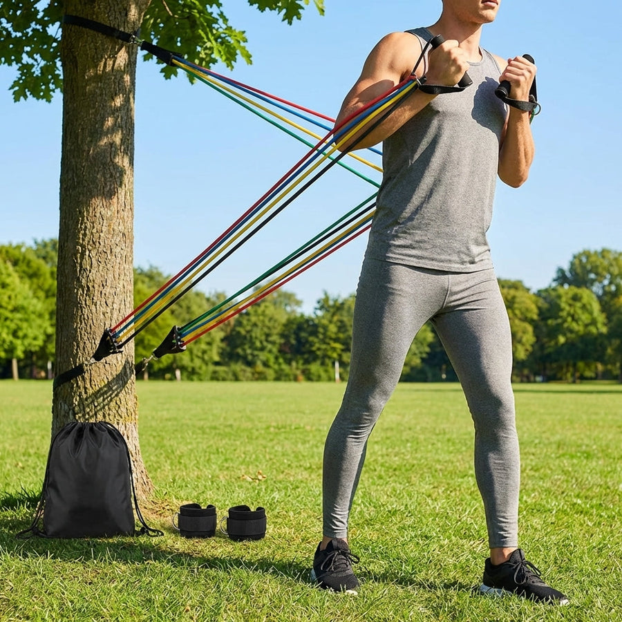 Resistance Bands – 5 Colours – TPE Material – Home & Gym Workouts