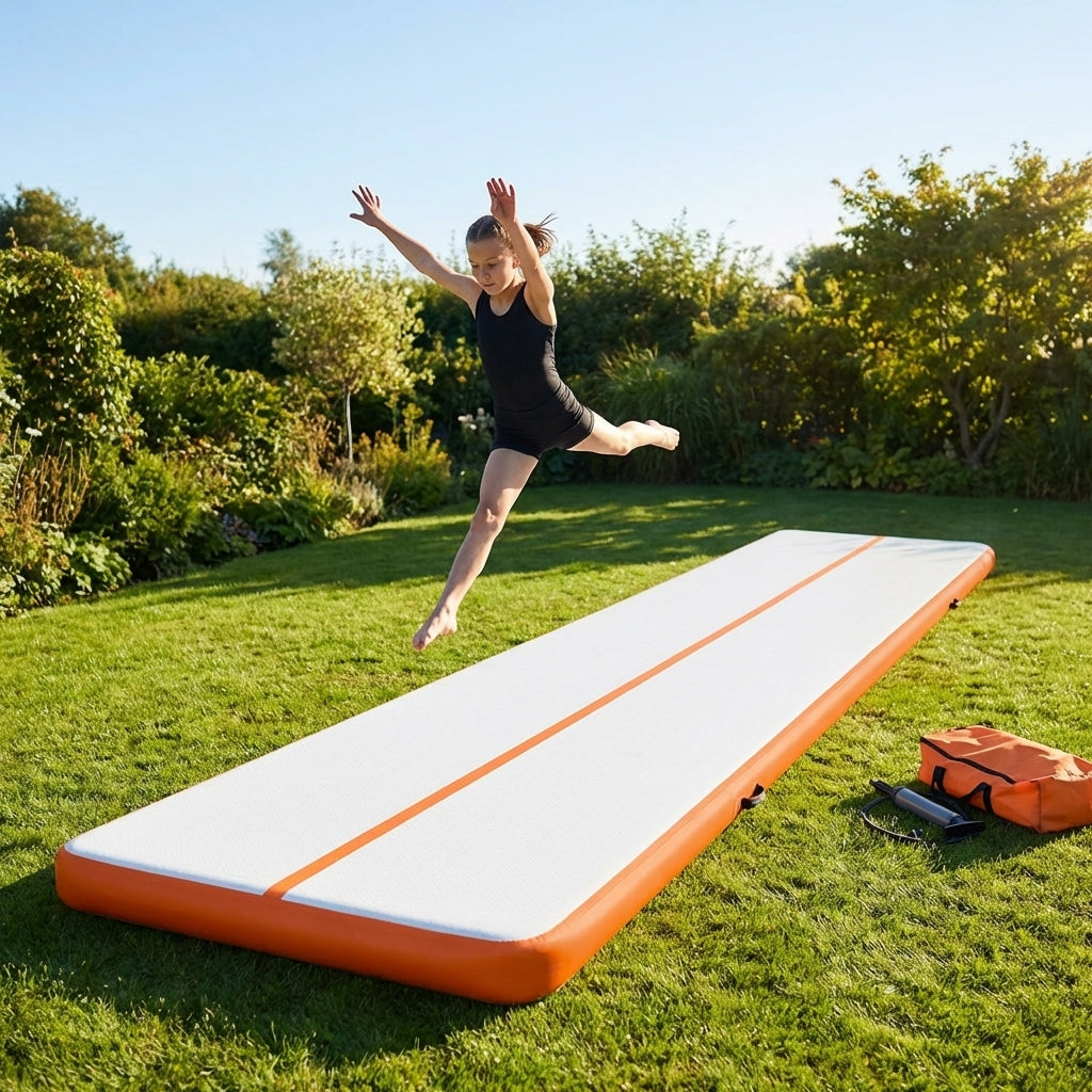 Inflatable Gymnastics Mats available in various sizes for home and gym use