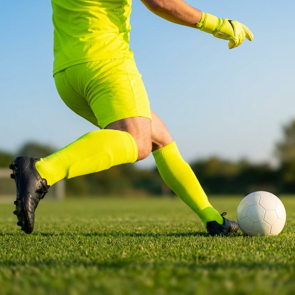 Knee-high football socks for goalkeepers