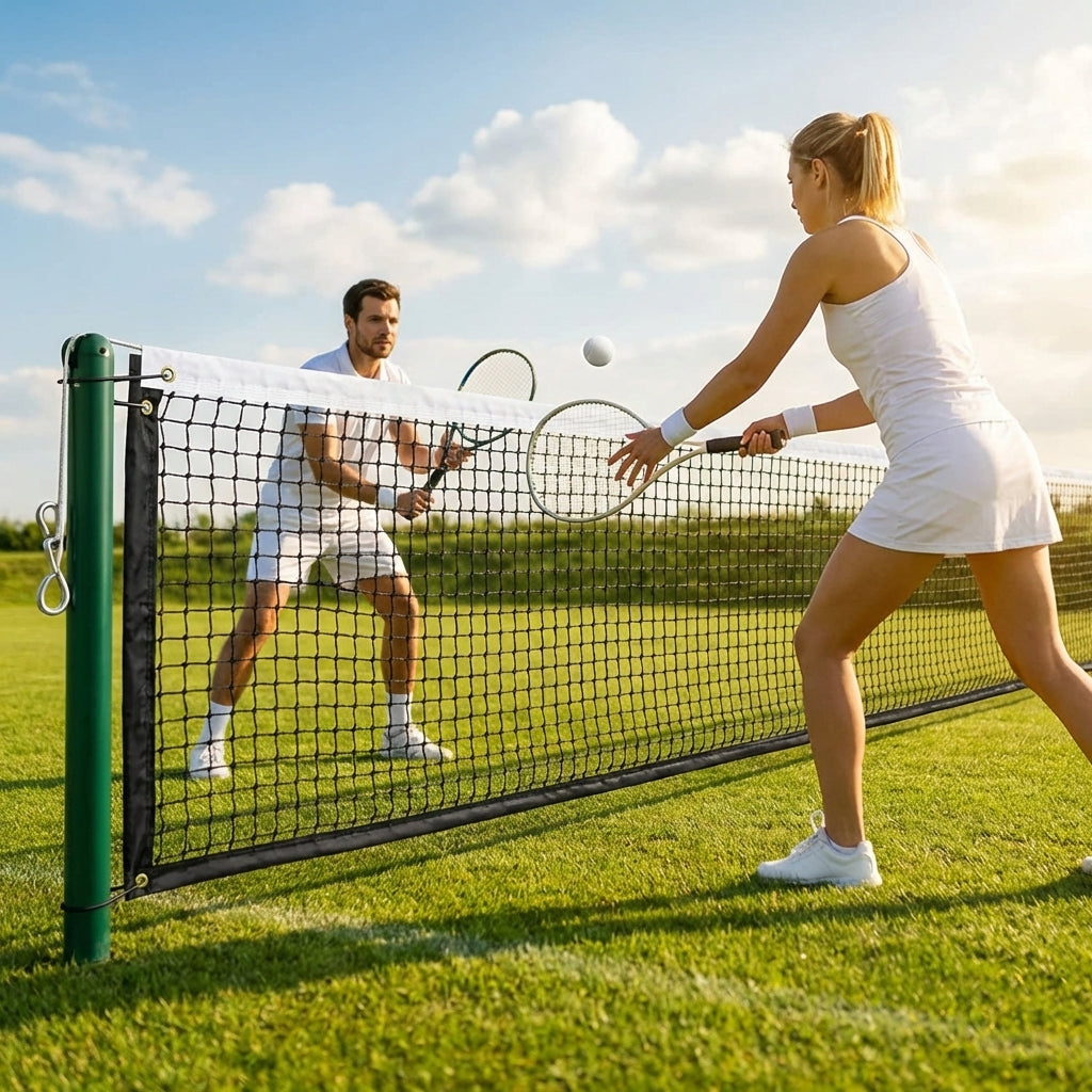 Professional 42ft doubles tennis net with 2.5mm HDPE - product detail