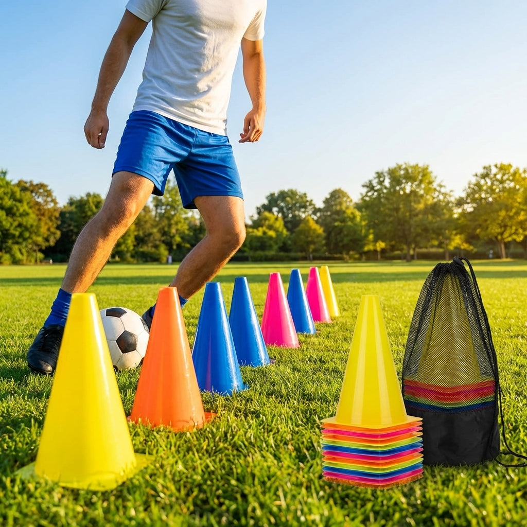Training cones for sports practice, durable 12-inch cones - product detail