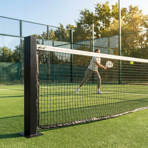 Padel Tennis Posts – Black – Heavy-Duty Steel – Competitive Courts