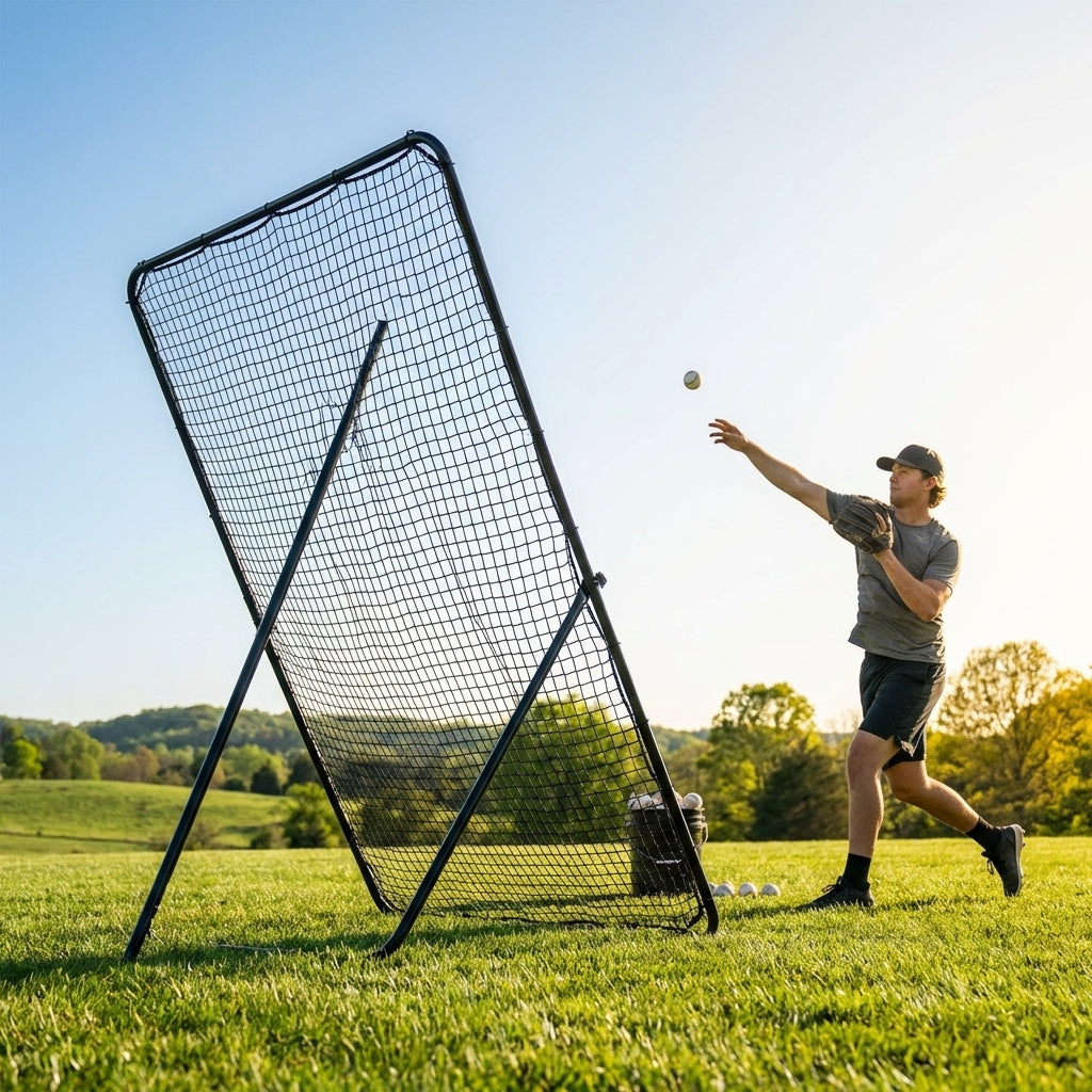 Jumbo Baseball Pitchback Net with Steel Frame - product detail