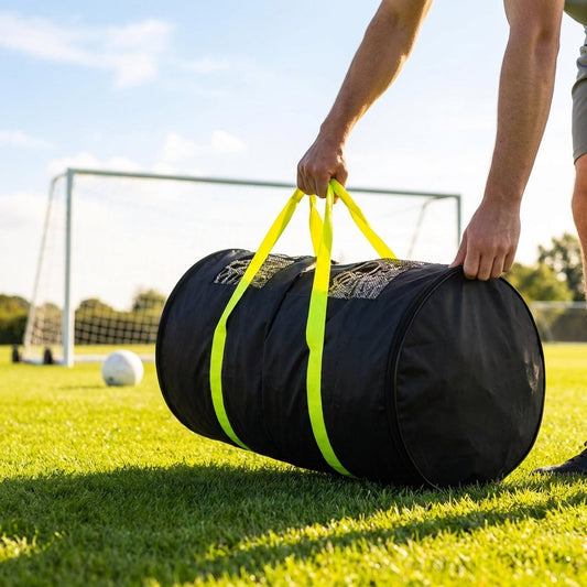 Football Goal Net Carry Bag in Black Nylon for convenient storage - product detail