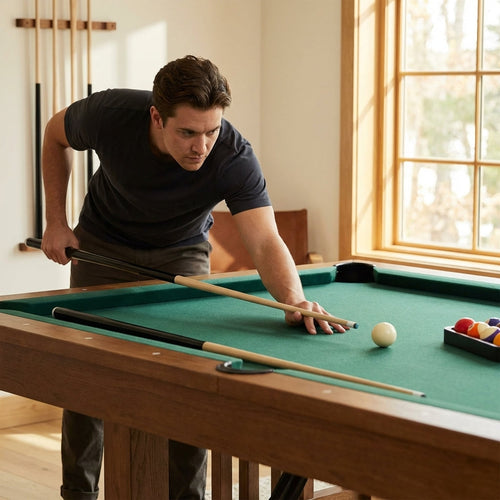 Wooden Pool Cues – 145cm – Solid Wood – Snooker & Pool