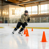 Vibrant ice hockey training cones in various sizes and colours